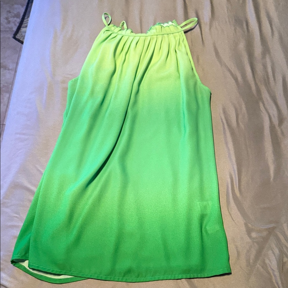 New York & Company Lime Green Halter-Style Camisole